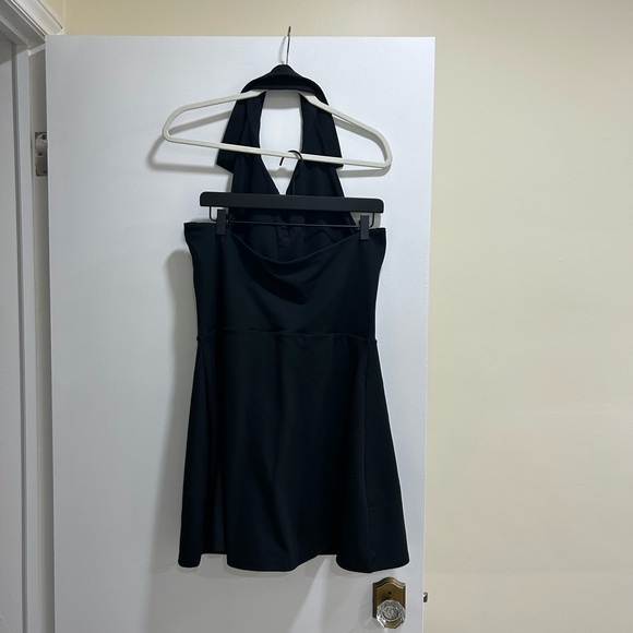Black Halter Athletic Dress - Picture 2 of 4